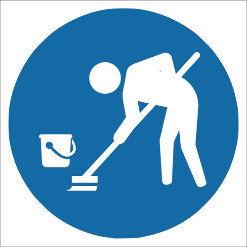 Floor Cleaning Sign Board Signage Label EF1837