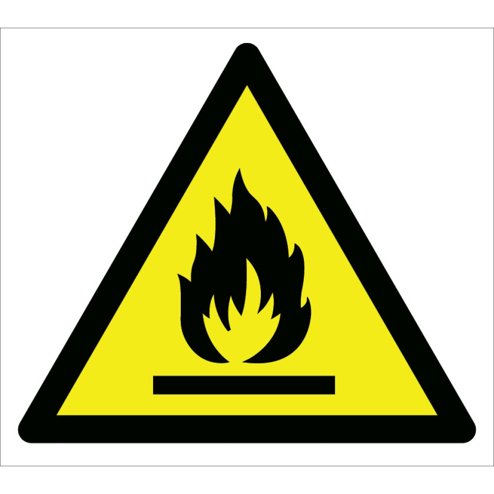 Caution Flammable Bullet Sign Sign Label