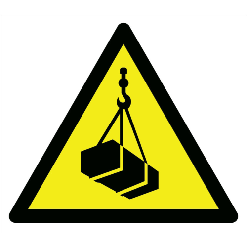 Caution Suspended Cargo Sign Board Signage Label