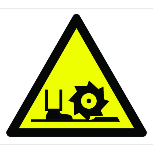 Caution Foot Cut Injury Hazard Sign Board Signage Label