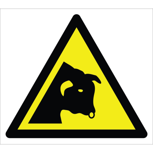 Caution Bull Might Bull Danger Sign Signage Sign Label