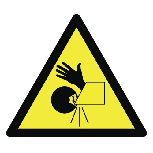 Caution Hazard of Closing in the Rotating Part Sign Signage Label