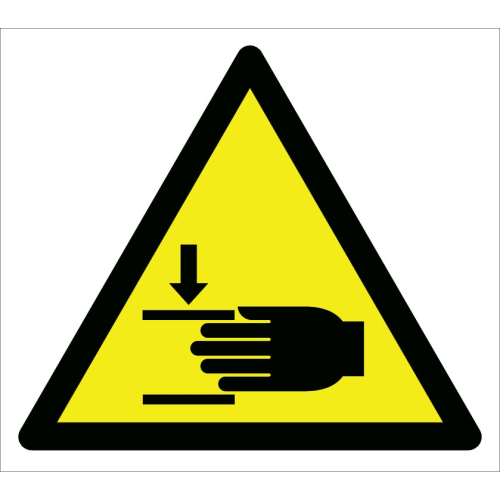 Caution Hand Crush Handshake Hazard Sign Signage Plate Label