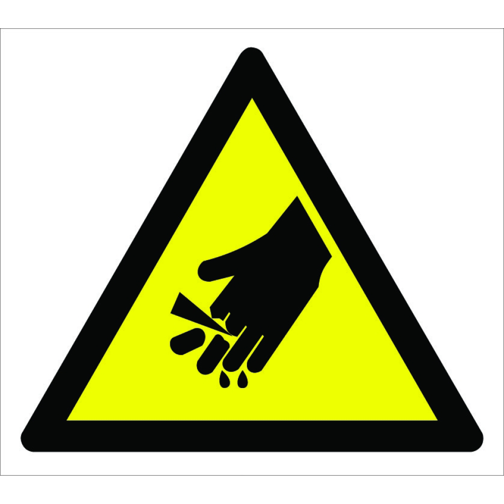 Caution Hand Cut Injury Hazard Sign Board Sign Label