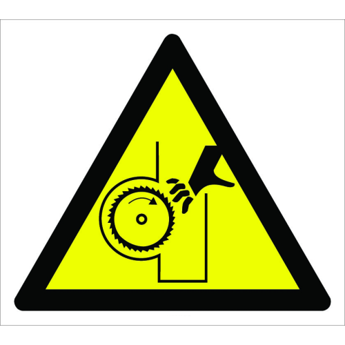 Caution Hand Cut Injury Hazard Sign Board Signage Label