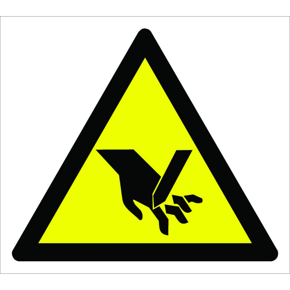 Caution Hand Cut Injury Hazard Sign Board Signage Label