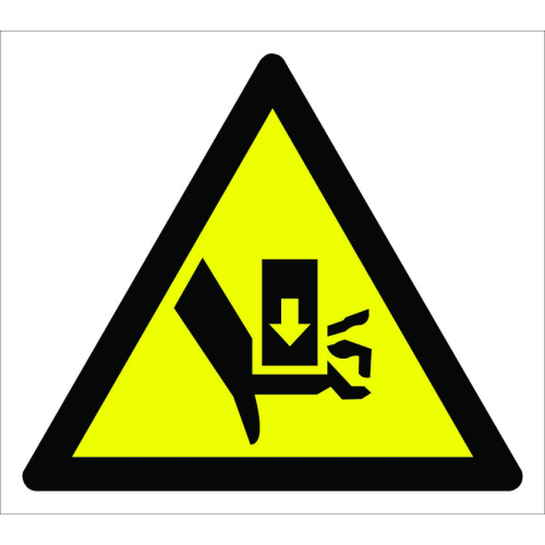 Caution Handshake / Crush Hazard Sign Signage Label