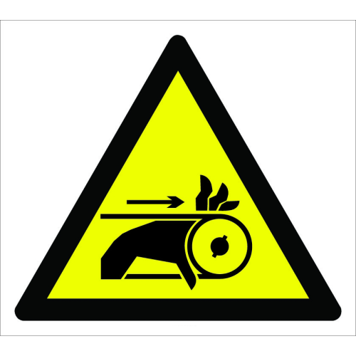 Caution Handshake / Crush Hazard Sign Signage Label