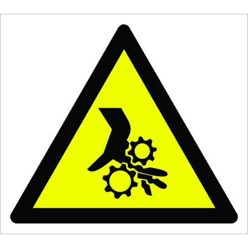 Caution Handshake / Crush Hazard Sign Signage Label