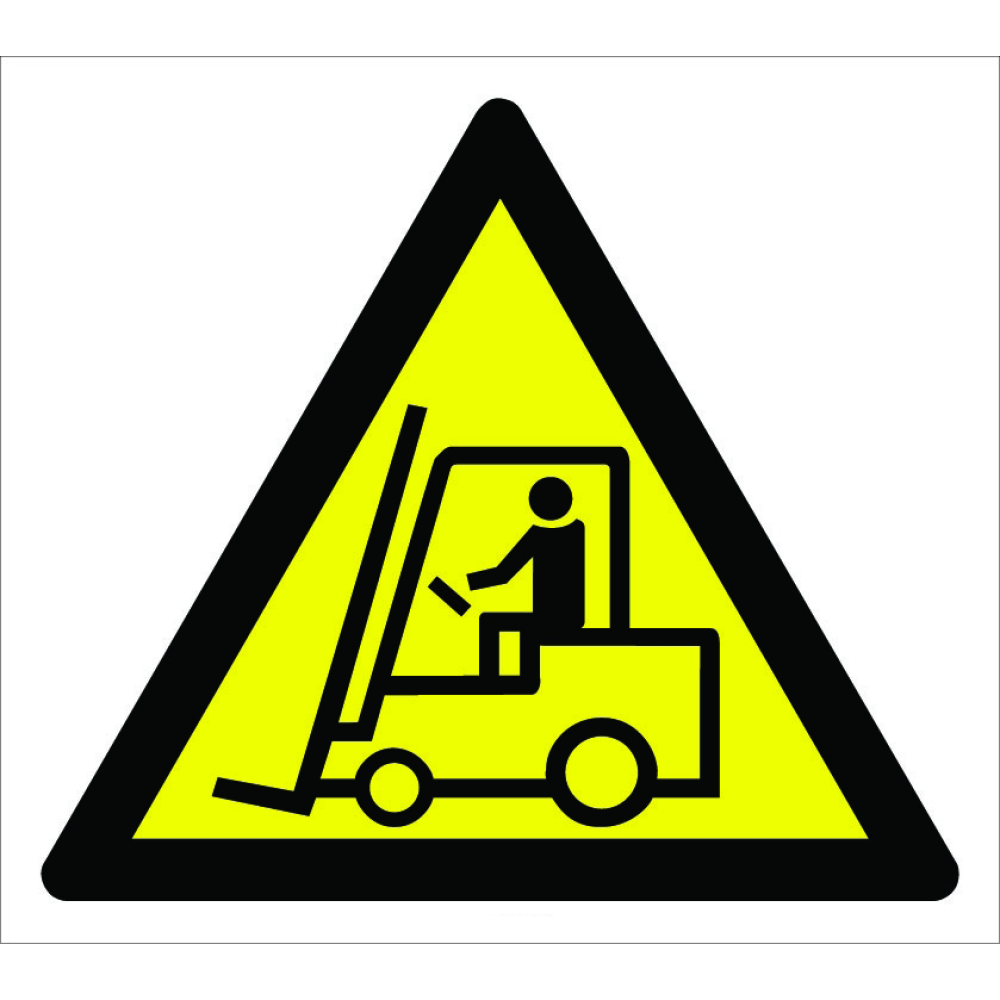 Attention Forklift (or Construction Machinery) Removable Sign Board Signage Label