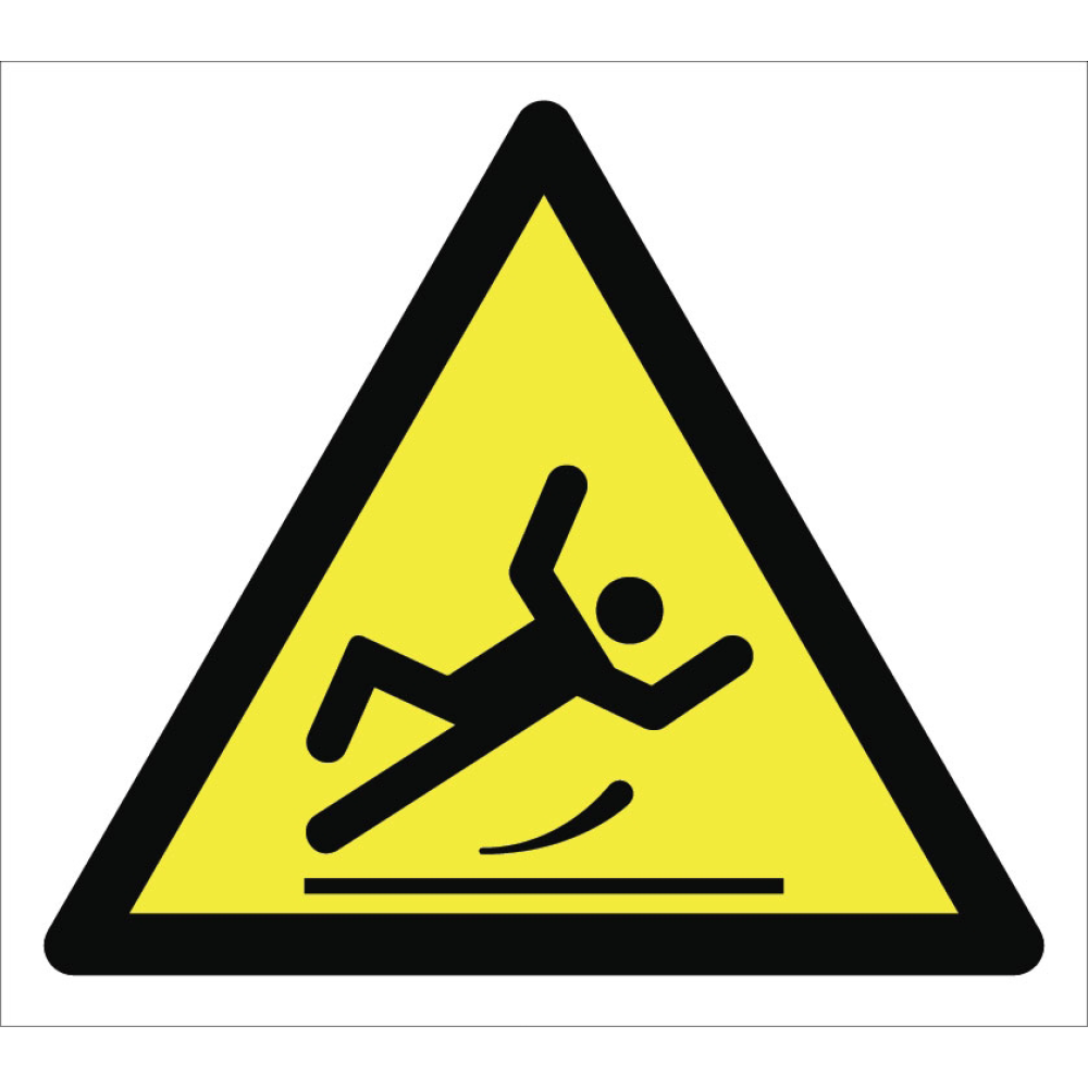 Caution Slippery Floor Slip Fall Hazard Sign Signage Plate Label