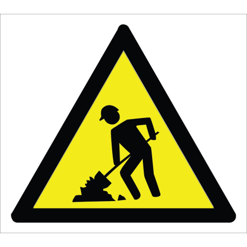 Caution Excavation Existing Sign Board Sign Label