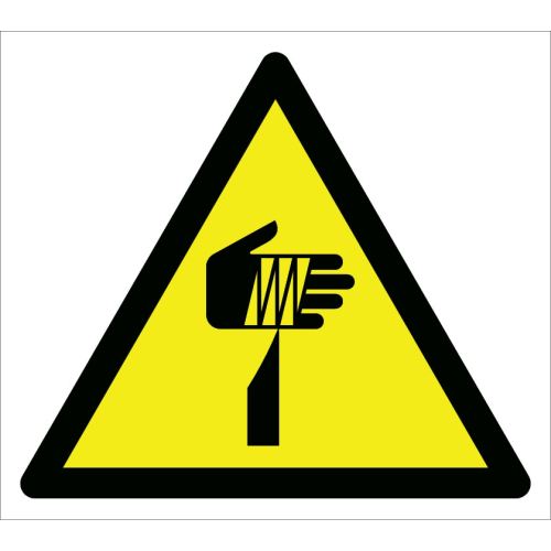 Caution Sharp / Cutting Object Sign Board Sign Label