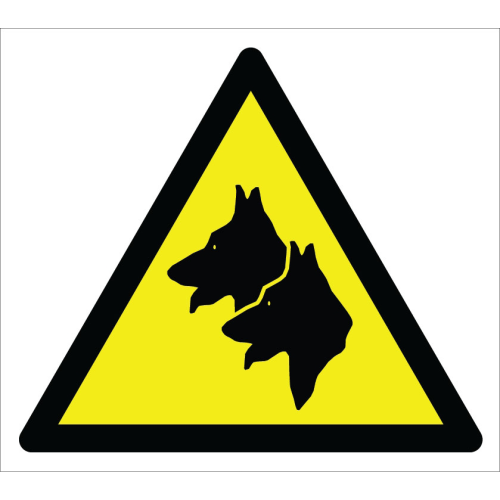 Attention Dogs Sign Board Signage Label