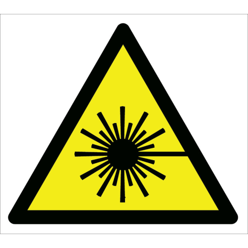 Attention Laser Beam Sign Board Signage Label