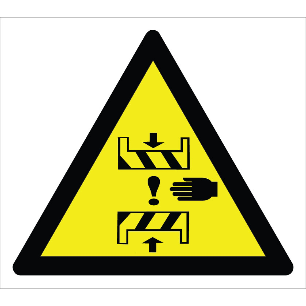 Caution Press Handshake Hazard Sign Board Sign Label