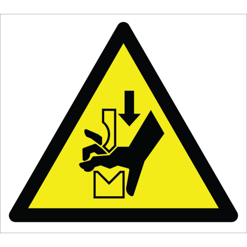 Caution Press Handshake Hazard Sign Board Sign Label