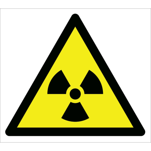 Caution Radioactive Substance (or Ionizing Radiation) Sign Label Signage Label