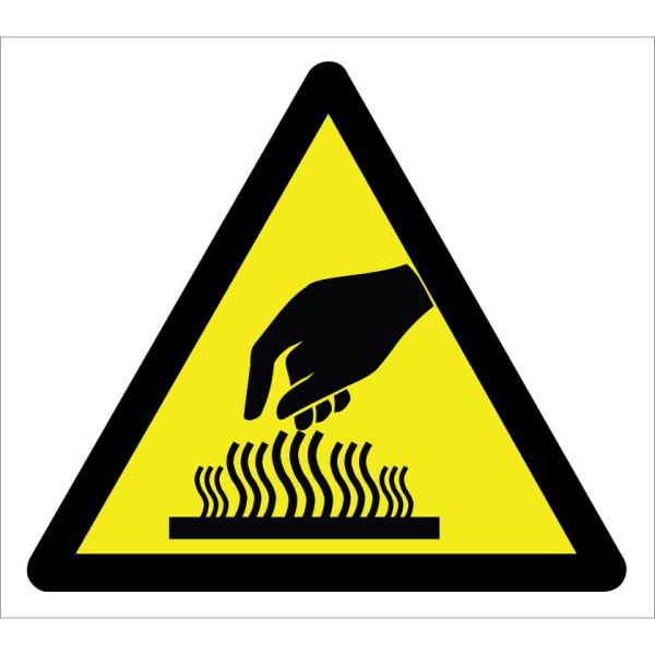 Caution Hot Surface Burn Hazard Sign Signage Label