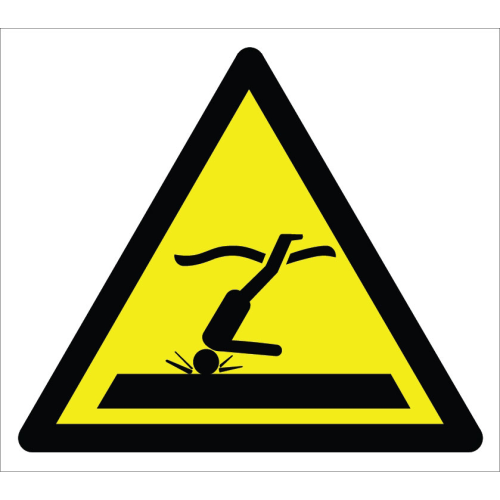 Caution Shallow Water Sign Signage Label