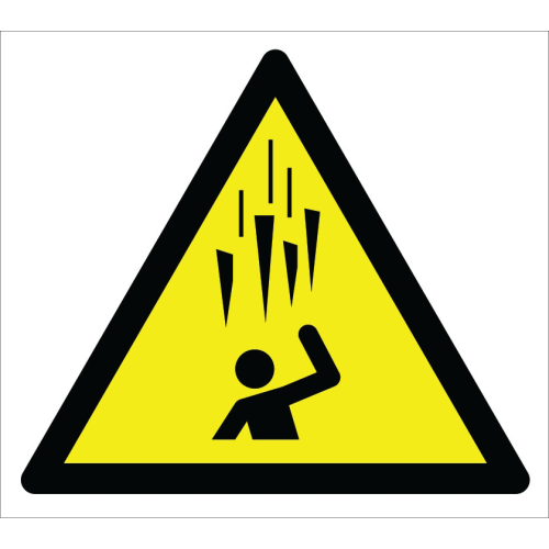 Caution Ice (Pendant) Fall Hazard Sign Board Signage Label