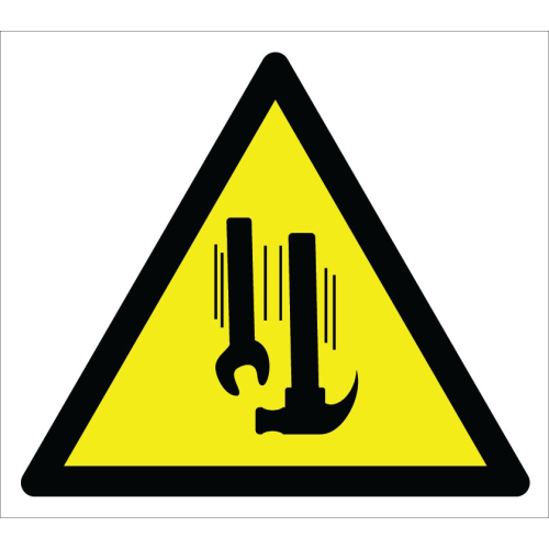 Caution Material Fall Hazard Sign Board Sign Label from Above