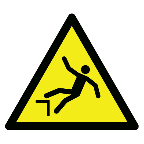 Caution Fall Hazard Sign Signage Label