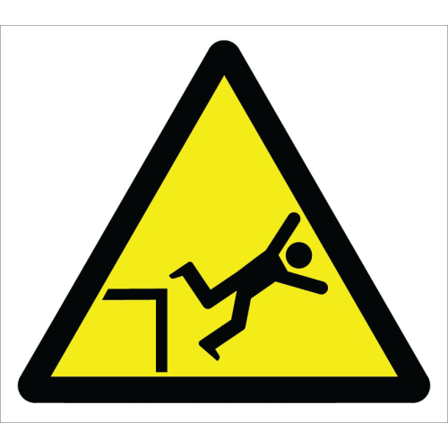 Caution Fall Hazard Sign Signage Label