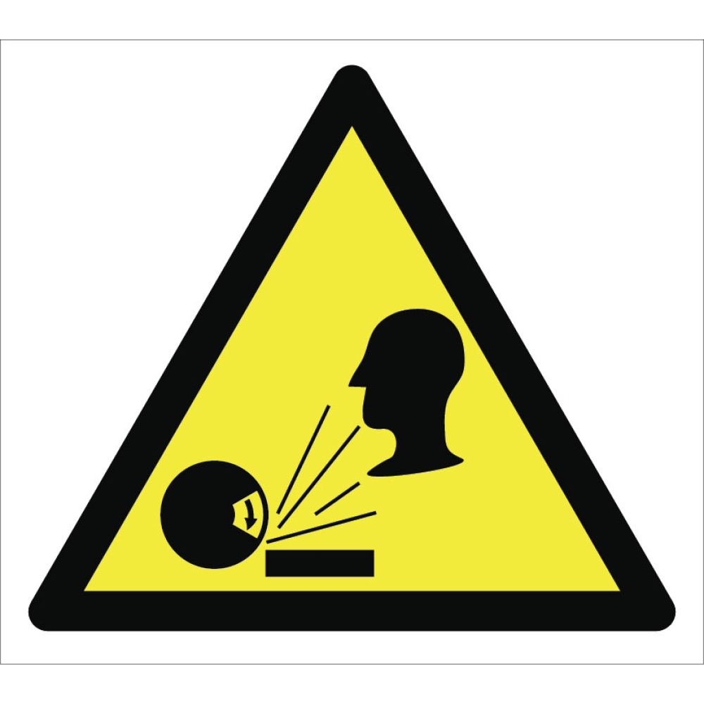 Caution Face Eye Burrs Splash Hazard Sign Signage Label