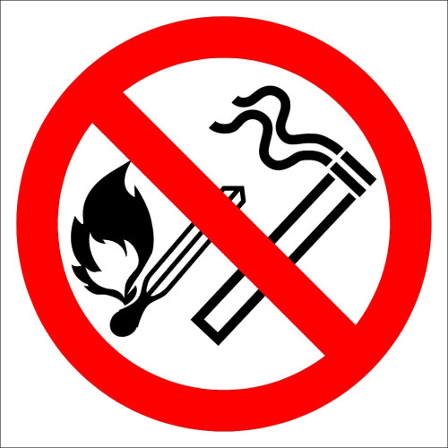 Open Flame It Is Forbidden to Light A Fire It Is Forbidden To Smoke Sign Board Sign Sticker EF2856