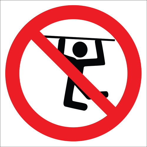 It Is Forbidden to Hang Sign Board Signage Label EF2197