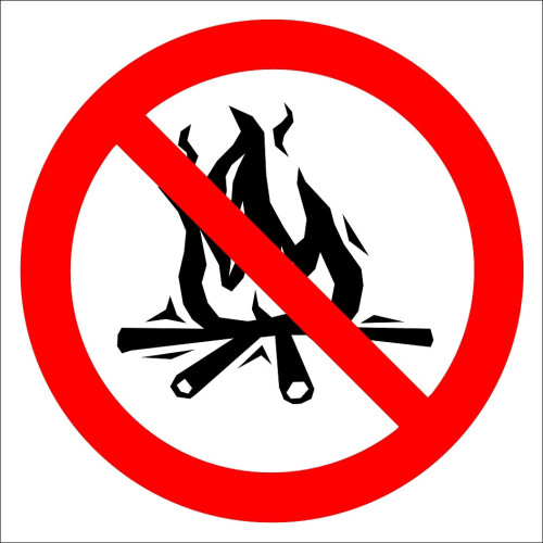 It Is Forbidden to Light a Fire Sign Board Sign Sticker EF2834