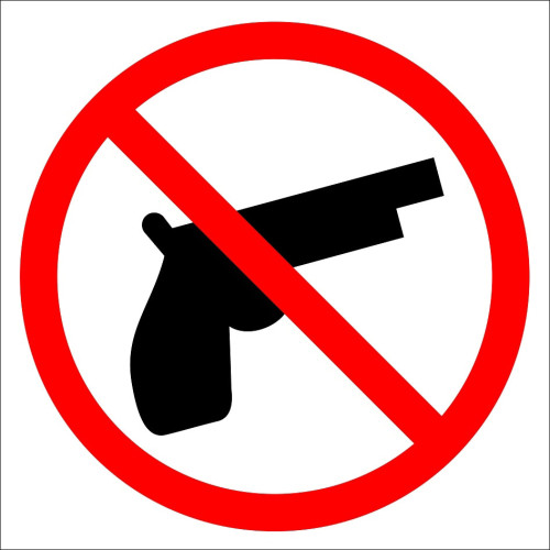 It is Forbidden to Enter With a Firearm Sign Board Sign Sticker PF1120