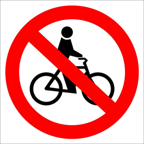 Bicycle No Entry Sign Sign Sign Sticker EF2912