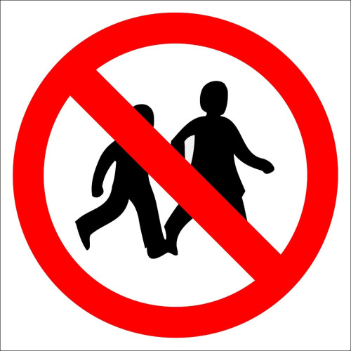 Children Can not Enter Sign Board Sign Sticker PF1164