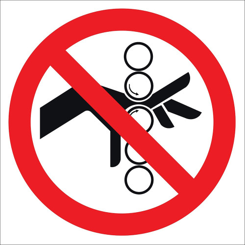 Do Not Put Your Hand On The Rotating Rollers Sign Board Sign Label EF2733