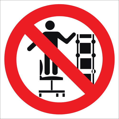 It is Forbidden to Climb on Swivel Seats Sign Board Sign Sticker EF2743