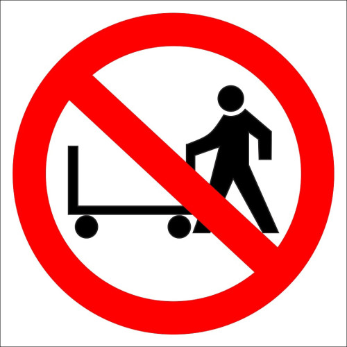 Wheelbarrow Can not Enter It is Forbidden Sign Board Sign Sticker EF2921