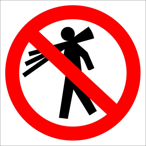 It Is Forbidden To Carry By Hand Sign Board Sign Sticker EF2915