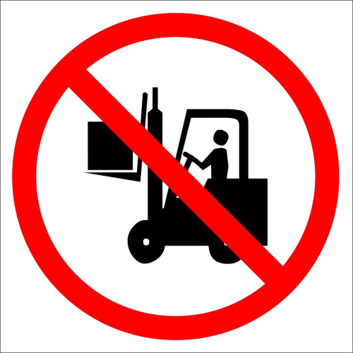 Do Not Move When The Fork Of The Forklift Is Above The Sign Board Sign Sticker PF1115