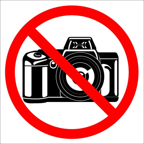 It Is Forbidden to Take Photos Sign Board Sign Sticker PF1122