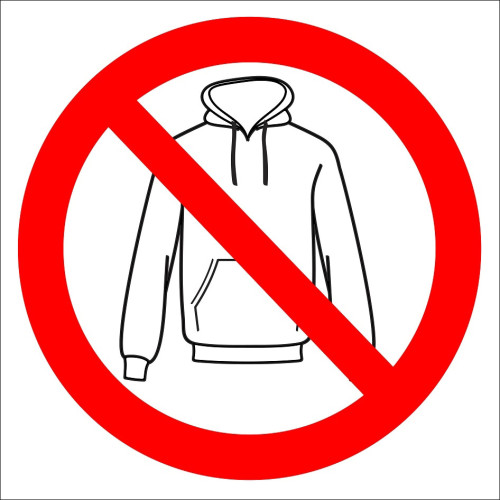 Daily Clothing Is Prohibited Sign Board Sign Sticker PF1014