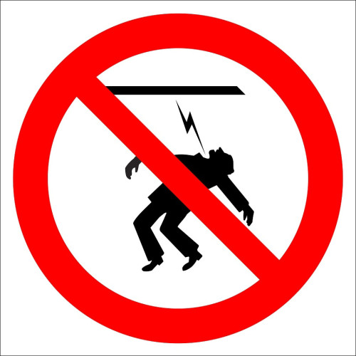 It is Dangerous and Forbidden to Approach the Overhead Electricity Transmission Line Sign Board Sign Sticker EF2987