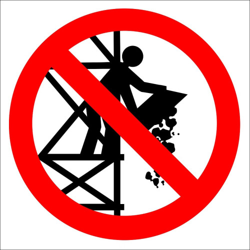 It is Forbidden to Throw Materials From The Pier Sign Board Sign Sticker EF2946