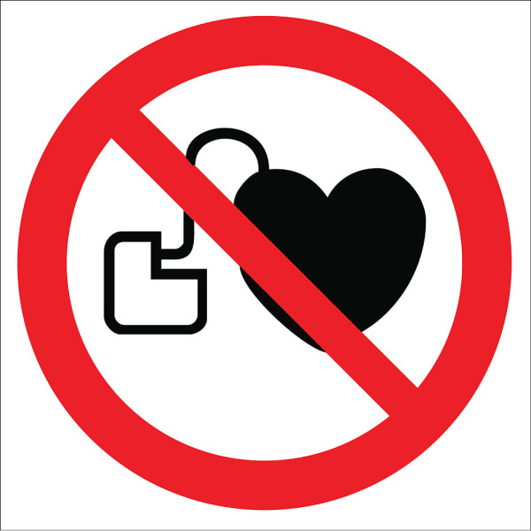 Pacemaker Carriers Cannot Enter Sign Board Sign Label EF1817