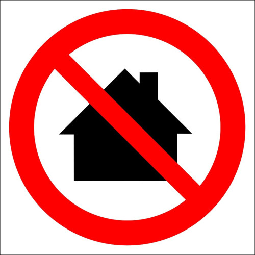 Do Not Use In Residential Areas Sign Board Signage Label EF2984