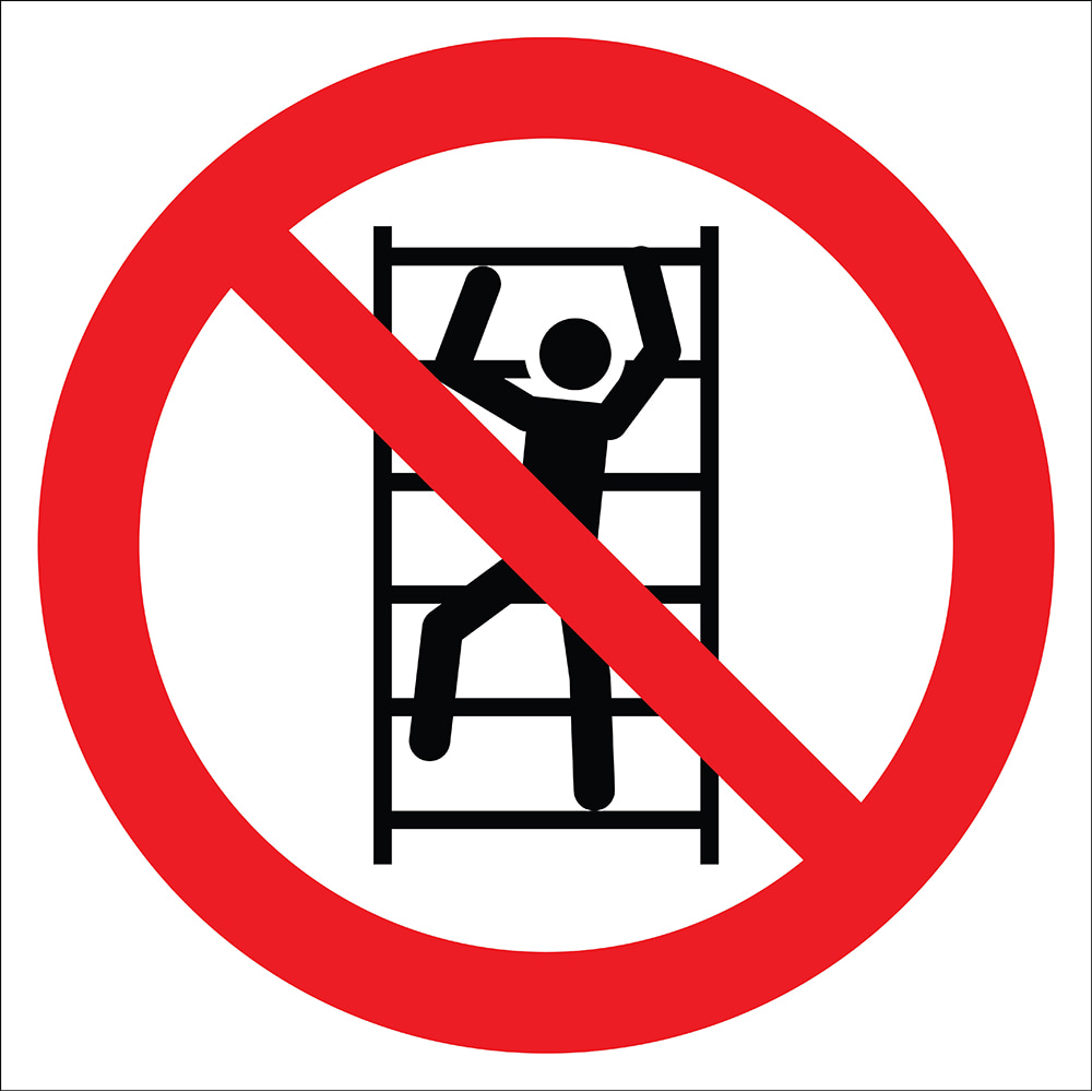 It is Forbidden to Climb on the Shelves Sign Board Sign Sticker EF2707