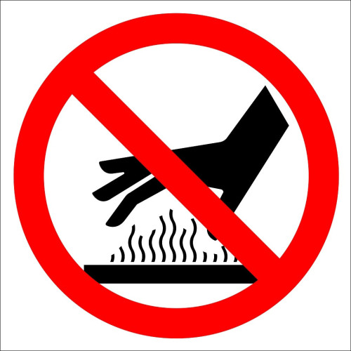 Hot Do Not Touch Sign Board Signage Sticker PF1152