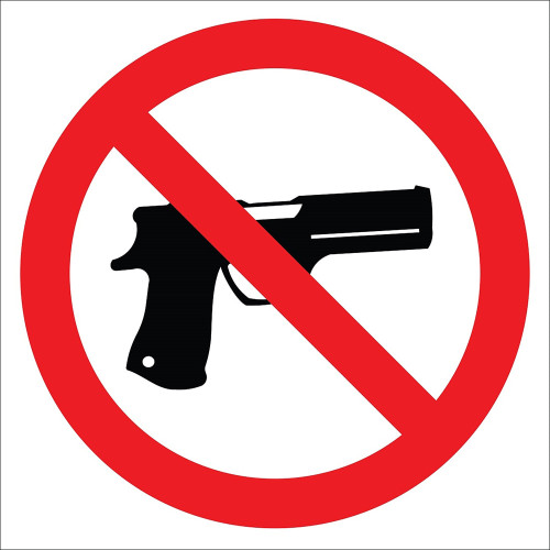 It is Forbidden to Enter With a Gun Sign Board Sign Sticker EF2761