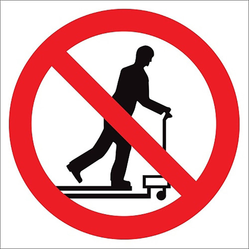 It is Forbidden to Ride a Pallet Truck Sign Board Sign Sticker EF2141